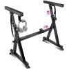 Liquid Stands Keyboard Stand w/ Wheels - Black Z Style Adjustable & Portable Professional Heavy Duty Digital Piano Stand - Fits 54-88 Key Electric Pianos - Sturdy Rolling Musical Keyboard Stand view 1