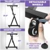 Liquid Stands Keyboard Stand w/ Wheels - Black Z Style Adjustable & Portable Professional Heavy Duty Digital Piano Stand - Fits 54-88 Key Electric Pianos - Sturdy Rolling Musical Keyboard Stand view 3