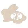 16" Sweet Bunny Monogram Letter Unfinished Wood Initial F (Sizes 12"-30") view 1
