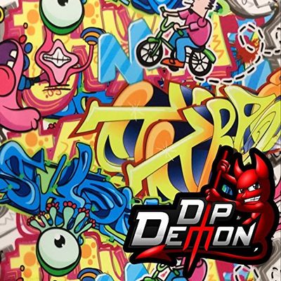 Cartoon Graffiti Hydrographic Water Transfer Film Hydro Dipping Dip Demon