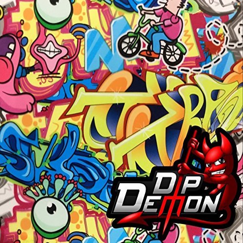 Cartoon Graffiti Hydrographic Water Transfer Film Hydro Dipping Dip Demon