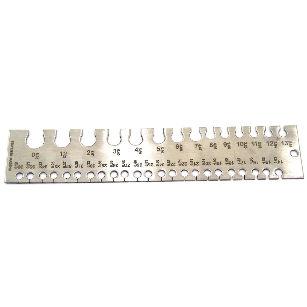 British Wire & Sheet Gauge Sizing Sizer Diameter Measuring Jewelers Tool