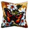 Orchidea Large Cushion Latch Hook Kit: Butterfly view 1