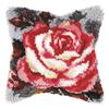 Orchidea Large Cushion Latch Hook Kit: Rose view 1