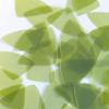 Fishscale Fin Sequin 1.5" Green Apple Transparent Glossy and Matte Duo Two Sided Loose Couture Paill view 1