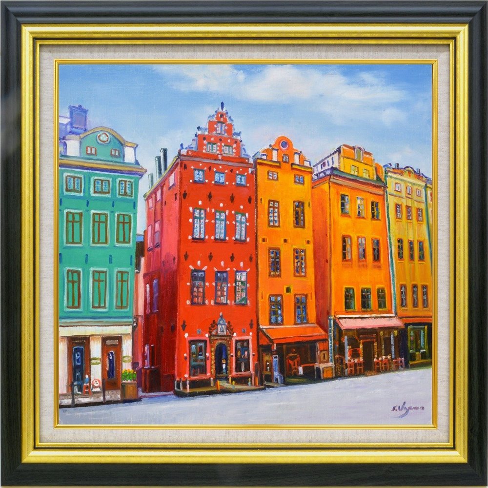 JIG IOP-61399 Oil Paint Art Shimizu Colorful House, No. F10