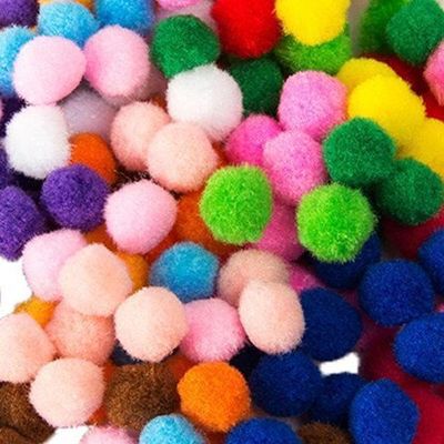 1000 Pieces Mixed Color Soft Fluffy Pompoms for DIY Art Creative Crafts Decorations,0.5 Inch