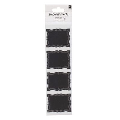 American Crafts Chalkboard Labels Borders, White