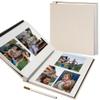 Vienrose Large Photo Album Self Adhesive for 4x6 5x7 8x10 Pictures Scrapbook Album DIY Scrap Book 40 Sticky Pages with A Metallic Pen Beige view 1