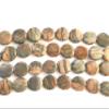 Fine Natural brown and Grey Oval Jasper Gemstone beads view 2