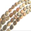 Fine Natural brown and Grey Oval Jasper Gemstone beads view 4