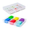 BangQiao 2 Pack Fixed 6 Grids Clear Plastic Organizer Sorting Tray with Large Compartment, Transparent Storage Divider Box Container Case for Hardware, Craft, Sewing Kit, Office Supplies, Small Parts view 1