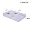 BangQiao 2 Pack Fixed 6 Grids Clear Plastic Organizer Sorting Tray with Large Compartment, Transparent Storage Divider Box Container Case for Hardware, Craft, Sewing Kit, Office Supplies, Small Parts view 2