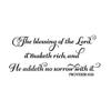 Proverbs 10:22 Vinyl Wall Decal 1 by Wild Eyes Signs The blessing of the Lord it maketh rich He addeth no sorrow with it, Bible Scripture, Church Wall Art, Modern Christian Home Decor, PRO10V22-0001 view 1