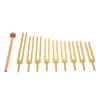 TFS Tuningforkshop Gold Finish 9 Pc Sacred Solfeggio Tuning Fork Set for sound healing view 1
