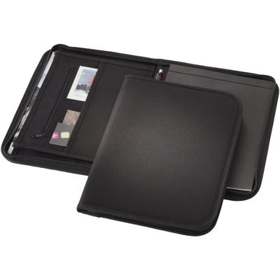 Bullet Berkeley A4 Zipper Portfolio (13.2 x 9.3 x 1 inches) (Solid Black)