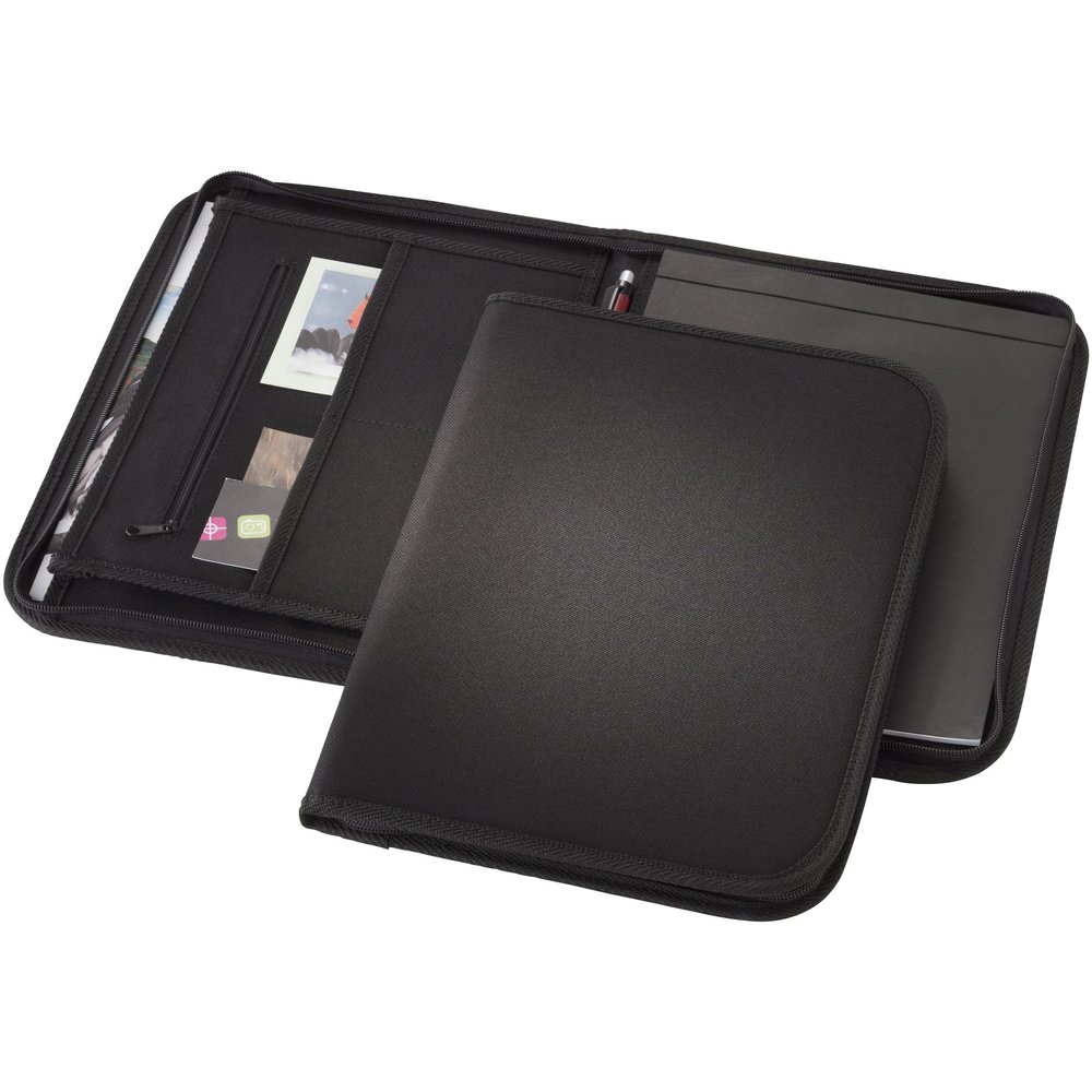 Bullet Berkeley A4 Zipper Portfolio (13.2 x 9.3 x 1 inches) (Solid Black)