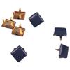 Porcelynne Vintage Navy Blue Enameled Metal Square Studs/Nailheads - 6mm - 50 Pieces view 1