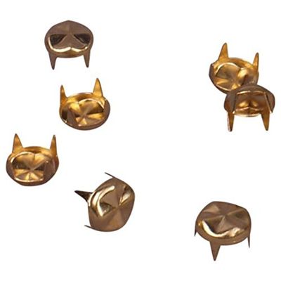 Porcelynne Vintage Gold Metal Round Decorative Pyramid Studs/Nailheads - 6mm - 1000 Pieces