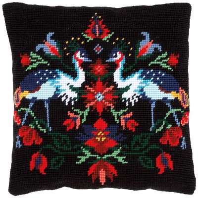 Vervaco Tapestry Cushion Kit Camille, Cotton, Multicoloured, 40 x 40 x 0,3 cm
