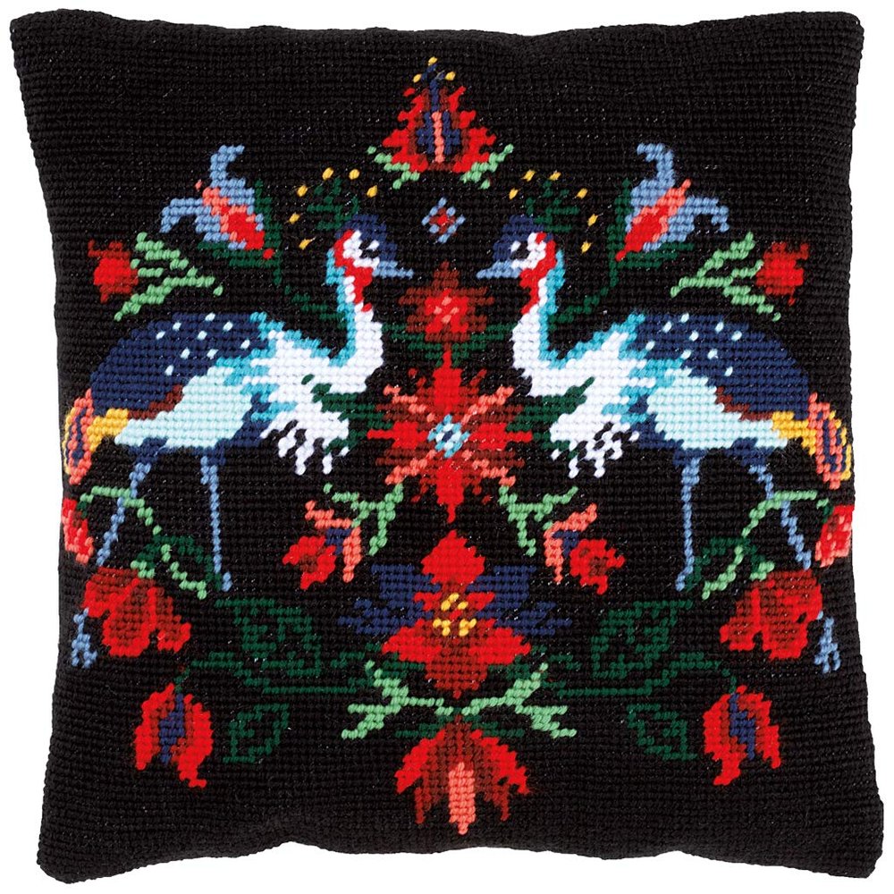Vervaco Tapestry Cushion Kit Camille, Cotton, Multicoloured, 40 x 40 x 0,3 cm