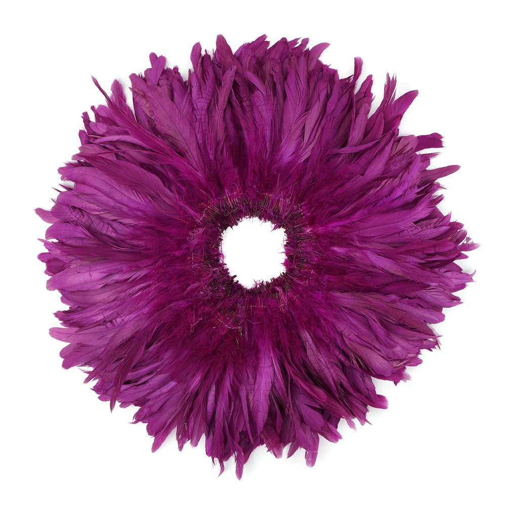ZUCKER Rooster Coque Tail Feathers Bleach and Dyed - Very Berry