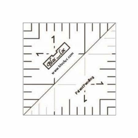 Bloc Loc~1.5'' Half Square Triangle Ruler, Acrylic Ruler