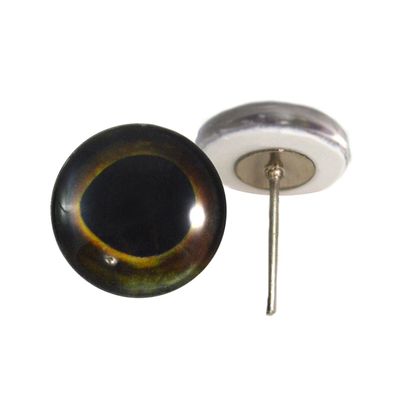 Dark Fish Glass Eyes On Wire Pin Posts for Needle Felting Doll Sculpture Making Taxidermy Supplies and Other Crafts (6mm)