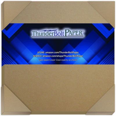 Chipboard - 50 Sheets 8x8 Inch 80pt Heavy Duty Kraft Paper Board for Albums, DIY Scrapbooks