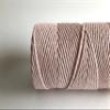 Light Pink Macrame Cord / 4mm Single Strand Cotton Fiber Art Rope/Cotton Candy view 2