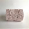 Light Pink Macrame Cord / 4mm Single Strand Cotton Fiber Art Rope/Cotton Candy view 3