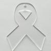 3" Blank Clear Acrylic Awareness Ribbons Key Chain Wedding Tags Save Date 10PCS view 1