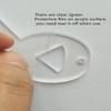 3" Blank Clear Acrylic Awareness Ribbons Key Chain Wedding Tags Save Date 10PCS view 2