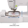 Brother PE535 Embroidery Machine, 80 Built-in Designs, 4" x 4" Hoop Area, Large 3.2" LCD Touchscreen, USB Port, 9 Font Styles view 2