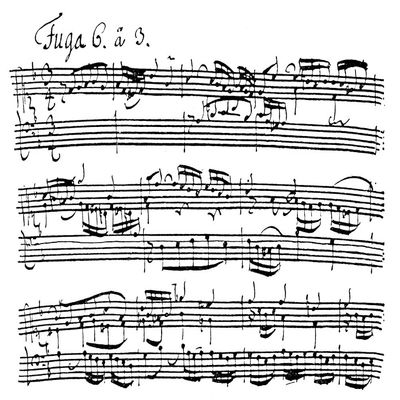 Bach Manuscript 1722 Nthe Autograph Manuscript Of The D-Minor Fugue From Johann Sebastian BachS Wohltemperirte Klavier Book I 1722 Poster Print by (18 x 24)