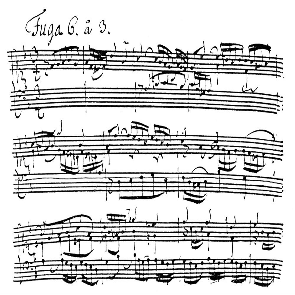 Bach Manuscript 1722 Nthe Autograph Manuscript Of The D-Minor Fugue From Johann Sebastian BachS Wohltemperirte Klavier Book I 1722 Poster Print by (18 x 24)