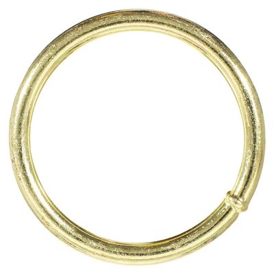 Craft County Welded Brass O-Rings - for Crafting, Jewelry, and DIY Projects (2 Inch, 2 Pack)