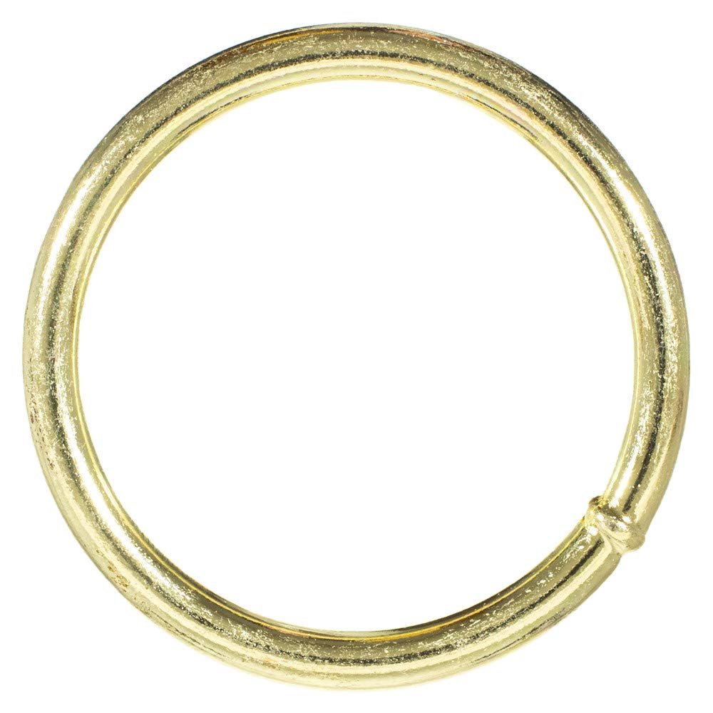 Craft County Welded Brass O-Rings - for Crafting, Jewelry, and DIY Projects (2 Inch, 2 Pack)