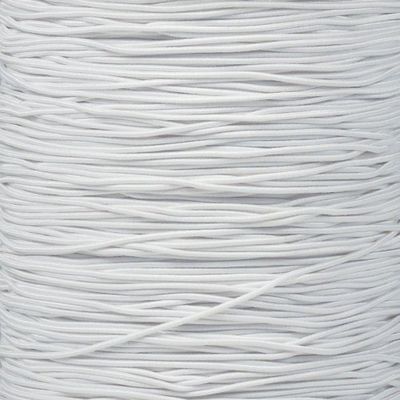 Craft County Elastic Nylon Bungee Stretch Shock Cord in 1/32 Inch and 1/16 Inch Diameters Beading, Party Favors, Friendship Bracelets, DIY Craft Projects (White, 1/32 Inch X 25 Feet)