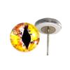 Yellow Dragon Monarch Butterfly Fantasy Glass Eyes On Wire Pin Posts for Needle Felting Doll Making Supplies and Other Crafts (10mm) view 1