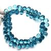 1 Strand Natural Blue Aquamarine Color Quartz Faceted 8x10MM Approx. Teardrop Shape Briolette Beads 8.5 Inch view 1