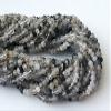 5 Strand Natural Rutile Quartz Beads Rutiliated Quartz Faceted Rondelles, Tiny Beads, Natutal Rutile Necklace, 3.5mm, 13 Inch view 1