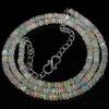 Natural Ethiopian Welo Fire Opal Rondelle Beads SIZE:4 MM TO 4 MM NECKLACE LENGTH: 19"Necklace view 1