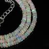 Natural Ethiopian Welo Fire Opal Rondelle Beads SIZE:4 MM TO 4 MM NECKLACE LENGTH: 19"Necklace view 2