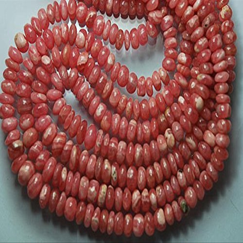 16'' Long Strand Natural Rhodochrosite Rondelles, American Mines Rhodochrosite Smooth Rondelles, 8-5mm