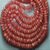 16'' Long Strand Natural Rhodochrosite Rondelles, American Mines Rhodochrosite Smooth Rondelles, 8-5mm view 1