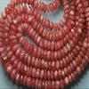 16'' Long Strand Natural Rhodochrosite Rondelles, American Mines Rhodochrosite Smooth Rondelles, 8-5mm view 2