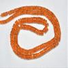 13 inch natural beads strand of 3.5-7mm faceted heishi mandarin garnet gemstone beads for DIY jewelry - necklace, bracelet, earring, ring. view 1