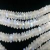 13 inch natural beads strand of 8mm faceted round rainbow moonstone gemstone beads for DIY jewelry - necklace, bracelet, earring, ring. view 2