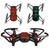 Skin Decal Wrap 2 Pack Compatible with DJI Ryze Tello Scattered Skulls Red Drone NOT Included view 1